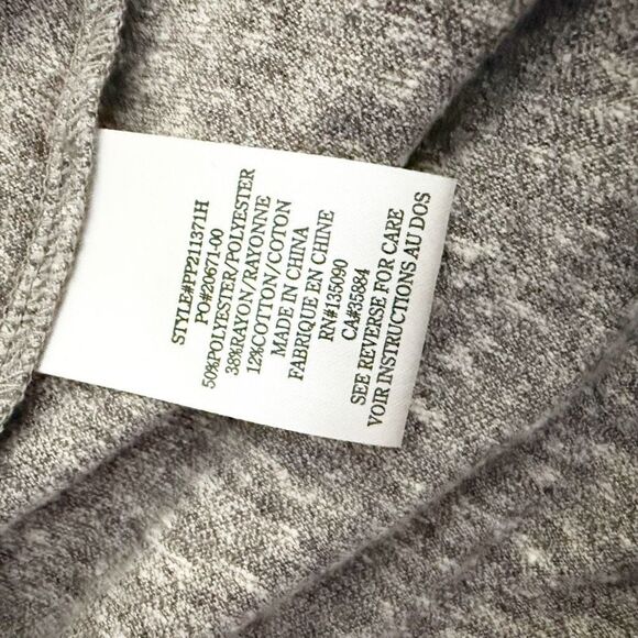 Z SUPPLY | T-Shirt Jumpsuit Short Sleeve Drawstring Waist Heathered Gray | Large - Picture 7 of 8